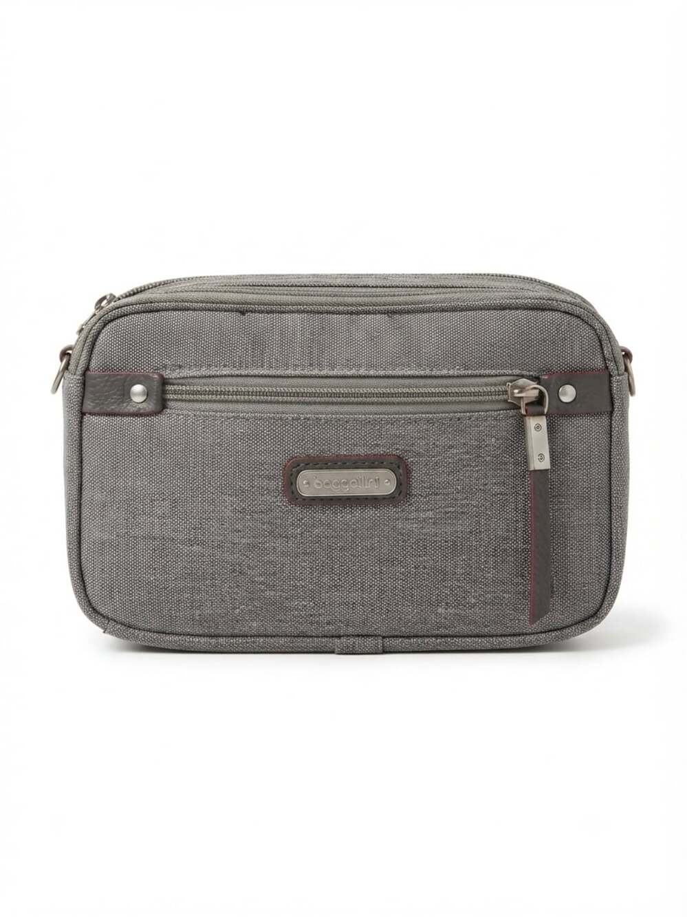 Baggallini True Classic Explorer Crossbody Bag in Heather Grey